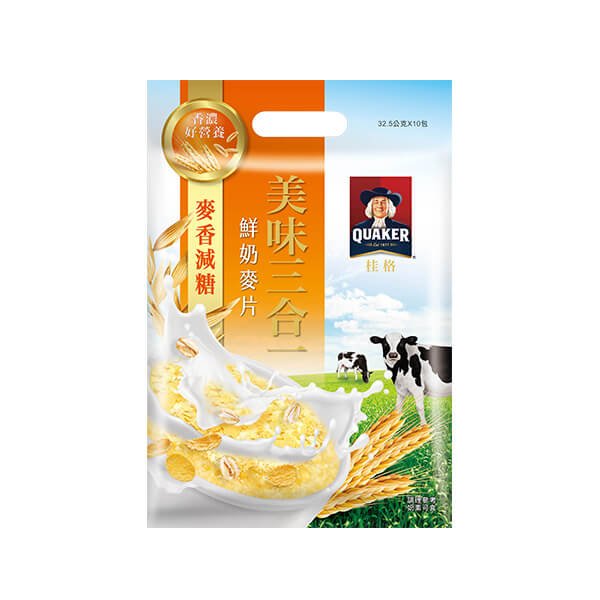 桂格-麥香減糖3合1麥片
