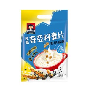 桂格奇亞籽麥片-特濃鮮奶減糖共10包(素食可)