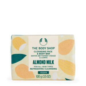 杏奶舒敏臉部&身體潔膚皂100G-THE BODY SHOP