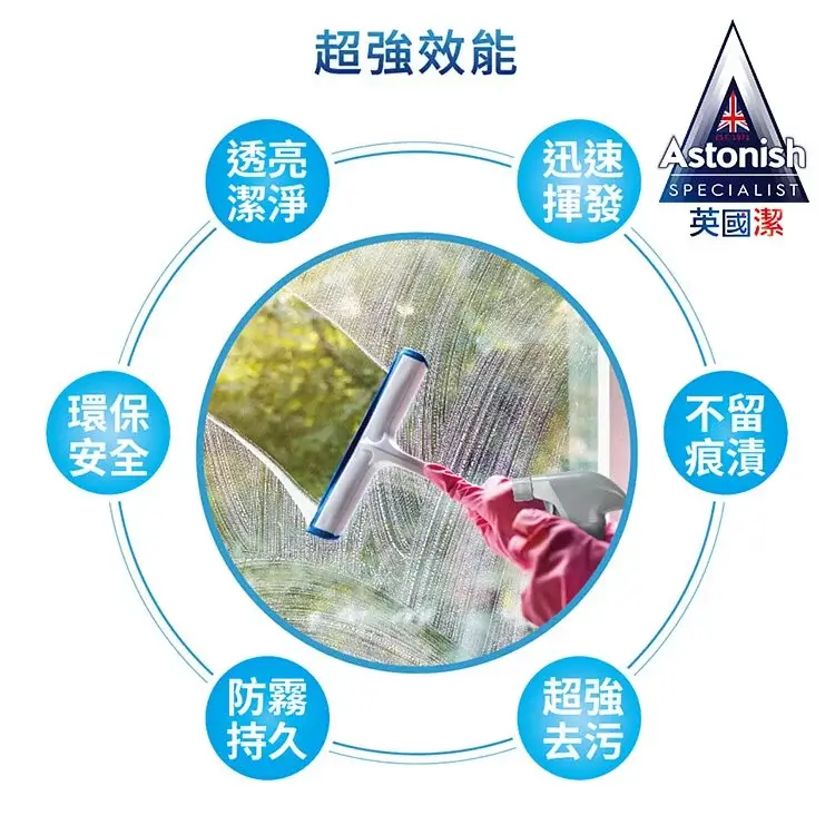 英國潔Astonish亮光清透玻璃清潔劑(750ml) 5 英國潔